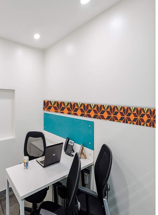 DECOR PRODUCTION ملصقات بلاط جدارية ذاتية اللصق من الفينيل المقاوم للزيت والماء من إنتاج ديكور برودكشن، عناصر ديكور للمنزل (متعددة الألوان، عرض 6 بوصات، طول 48 بوصة، تصميم 2) - Image 2